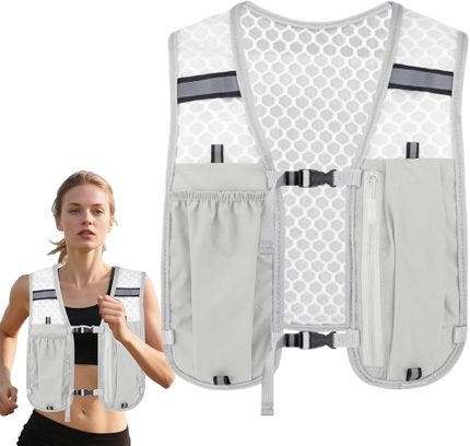 Hidrasyon Yeleği - Hafif Koşu Su Yeleği Hidrasyon Paketi - Esnek Göğüs Paketi ve Ekipman Sırt Çantası İçin Patika Yarışı Doğa Yürüyüşü Tırmanma Maratonlar Kamp