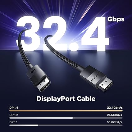 8K Display Port DP 1.4 Kablo 1 Metre - Görsel 3
