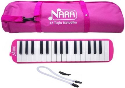 32 Tuşlu Çantalı Melodika Pembe