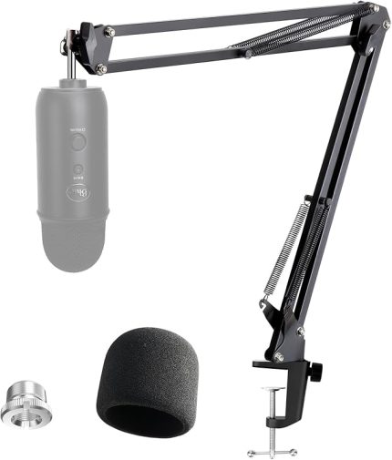 Mavi Yeti Pop Ekran Mikrofon Standı - Mavi Yeti için Rüzgar Kalkanı ile Kol, tarafından Mavi Yeti Pro Mikrofon