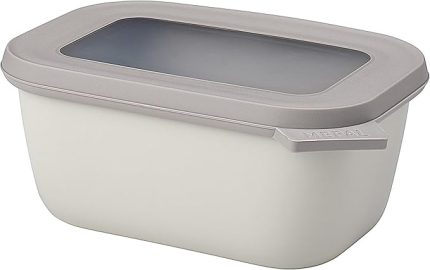 Multi Bowl Cirqula Rectangular Dikdörtgen Saklama Kabı 750 Ml-Nordic White-İskandinav Beyazı