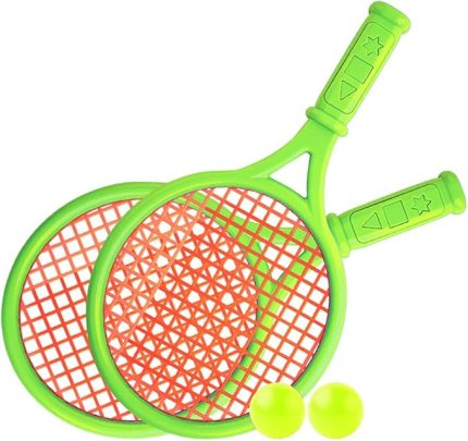 Çocuklar Tenis Raketi Set Çocuk Komik Tenis Topları ile Ev Bahçe Plaj Açık Okul Eğitim Spor için