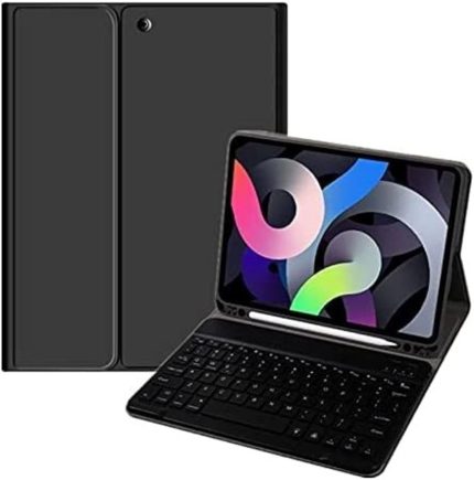 Ipad Air 11 4/5/6 Nesil M1/m2 2024 Çipli ile Uyumlu Bluetooth Türkçe Q Klavyeli Kılıfı Tablet Değildir), Siyah