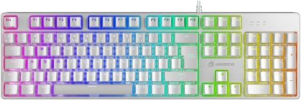 G24W Enigma Rainbow Aydınlatmalı Red Switch Mekanik Beyaz Oyun Klavyesi