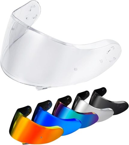 Neotec 2 için kask vizörü, aynalı kask vizörü, Shoei Neotec 2 CNS-3 için, renkli vizör, motosiklet kaskı aksesuarı, yedek (şeffaf)