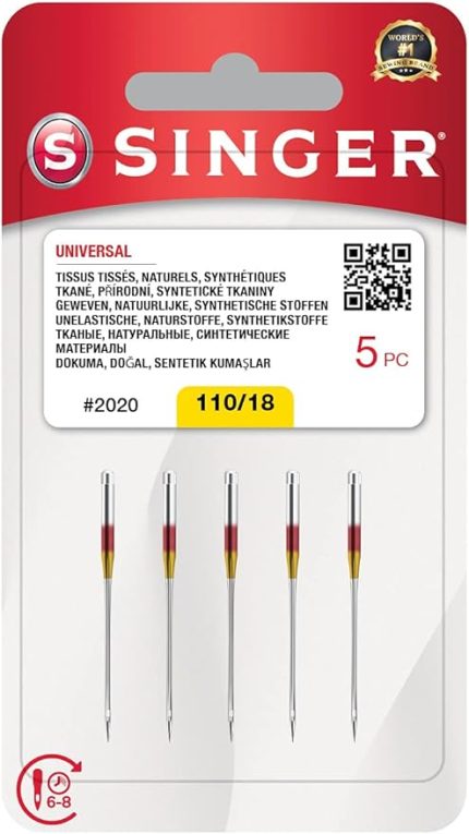 Singer 2020 (110/18) dikiş makinesi için 5 iğne - Universal ..
