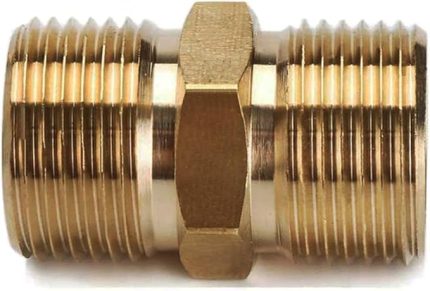 Banks Metrik M22 15mm Erkek - M22 14mm Erkek Dış Dişli Konnektör, Pirinç Yüksek Basınçlı Yıkama Adaptörü Hortum Hortum Bağlayıcı