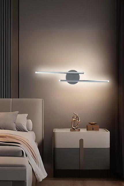 Aplik Modern Tasarım Gün Işığı Ledli Banyo - Mutfak - Salon Led Duvar Aplik (Gri)