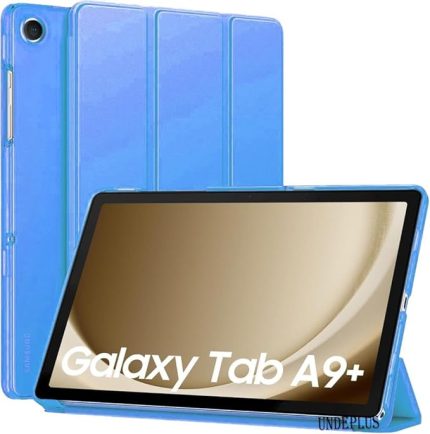 Galaxy Tab A9 Plus X210 X213 X215 X217 ile uyumlu Kılıf New PU Deri Smart Standlı Case Uyku Modlu Mavi