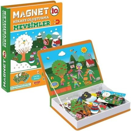 Diytoy, Manyetik Mevsimler, Magnet Hikaye Oluşturma, Eğitici Puzzle