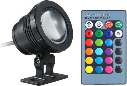 12 V 10 W RGB LED Uzaktan Kumanda ile Sualtı Işık Dalgıç Lamba 16 Renk Değiştirme flaş/Strobe/Solmaya/Pürüzsüz 4 Aydınlatma Efektleri IP65 Suya dayanıklı (çoğu 1 m) Tasarım Havuz YOUMAXE