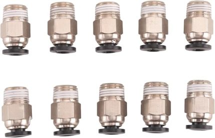 Pc4-M10 fiş düz pnömatik Pefe boru V6 fiş Bowden Extruder 3D yazıcı için (10 adet paket)