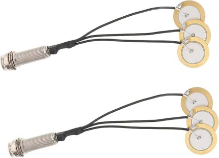 2 Adet Yüksek Hassasiyetli Temas Sensörü Küçük Enstrümanlar için Yükseltici ve Gitar Uyumlu Pasif Transdüser