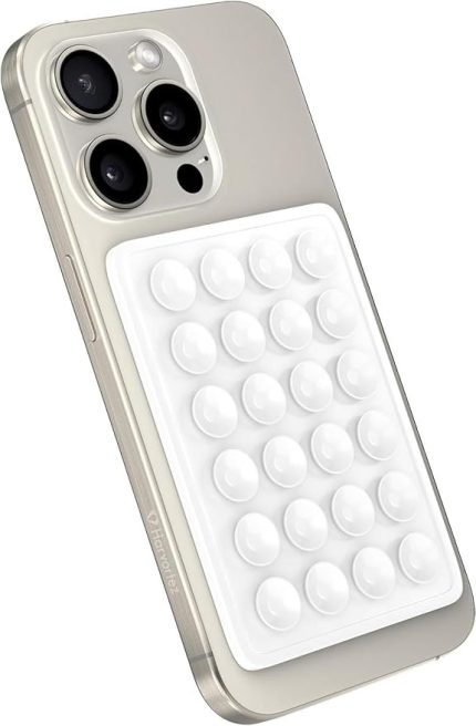 Arkasına Yapışan Silikon Vakumlu Pratik Telefon Tutucu, Kolay Telefon Kılıfı Tutucu, Tüm Cep Telefonu Modellerine Uygun, Araç Telefon Tutucu, Makyaj, Mutfak, Ahtapot (Beyaz)