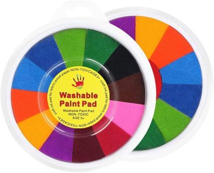 Çocuklar için ıstampa, 13 renk, parmak izi, ıstampa, renkli, zehirsiz, yıkanabilir ve çocuklar için güvenli mürekkep, damga pedi, kağıt el işi, kumaş boyama, kendin yap ve doğum günü hediyesi