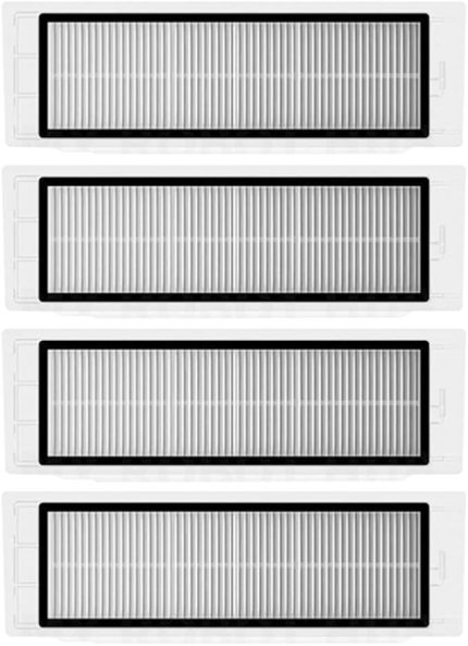 ile uyumlu Xiaomi Roborock S6 S5 MAX S60 S65 S5 S50 S55 E25 E35 Vakum Aksesuarları için 4 Adet Hepa Filtresi