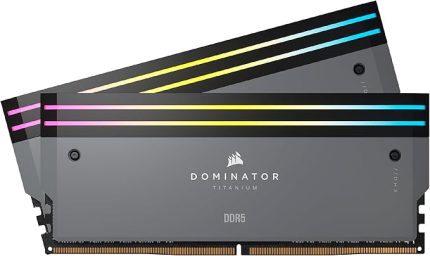 DOMINATOR TITANIUM RGB DDR5 64GB (2x32GB) DDR5 6000MHz CL30 AMD EXPO Intel XMP iCUE Bilgisayar Uyumlu Bellek - Gri (CMP64GX5M2B6000Z30)