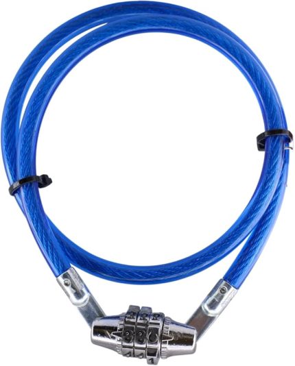 Bisiklet Halat Zincir Kilidi 65 cm Çelik Kilit Çap 7 mm Ø Hırsız Önleme Güvenlik 1 Adet