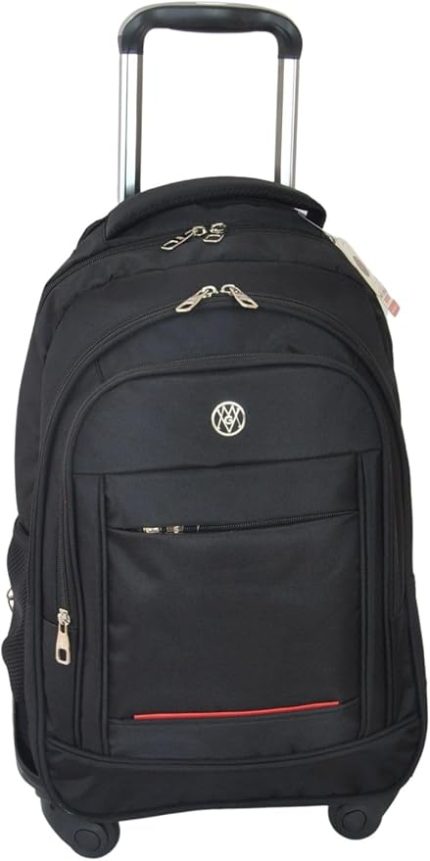 SRÇ03 Çekçekli ve 4 Tekerlekli Sırt Çantası (Siyah)