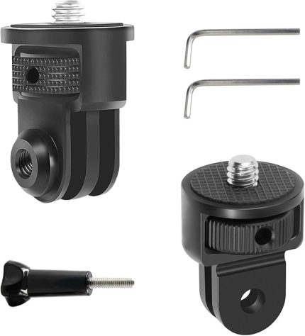 Alüminyum Kamera Tripod Montaj Adaptörü ve 1/4 "-20 Adaptör Vidalı Kafa Kamera Montajı, Insta 360 X4 X3 X2 X için Tripod Dönüşüm Adaptörü, DJI Pocket 2, Go Pro Kamera Aksesuarları