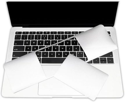 MacBook Air M2-M3-M4 Kılıf 13.6 inç Touchpad Sticker Kaplama A2681 A3113 A3240 ile Uyumlu Çizik Darbe Önleyici Koruyucu Film Gümüş