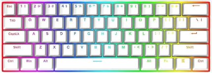 K630W-RGB Dragonborn Blue Switch%60 TR Q Beyaz Mekanik Kablolu Gaming (Oyuncu) Klavye