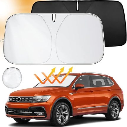 Araba İç Ön Cam Güneşliği, Ön Cam Güneşliği, Katlanabilir İç Araba Güneşliği, UV Koruması, Çoğu Araç İçin Uygun, 142 x 80 cm