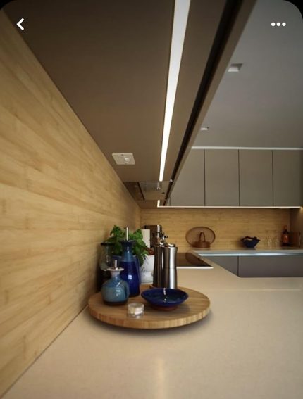 Dekoratif Mutfak Tezgah Üstü Led Lineer Aydınlatma - Dokunmatik On - Off Tuşlu (6500K Beyaz Işık, 50cm)