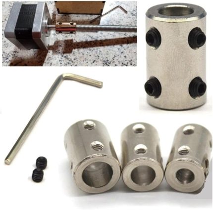 Cnc Motor Şaftı Çoğaltıcı 5-8Mm 6-8Mm 8-8Mm Şaft Kaplini 3Lü Bağlantı Elemanı Okul Proje Uygulama