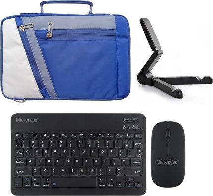 Xiaomi Redmi Pad Pro 12 inch Uyumlu Tablet Çanta+Türkçe Bluetooth Klavye +Mouse+ Standı AL4383 Lacivert