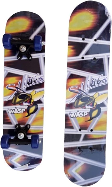 Küçük Boy 42 cm Ahşap PVC Tekerlek Kaykay (Renkler Karışıktır) 1510