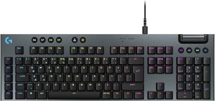 G G915 X Tactile Kablolu Düşük Profilli RGB Aydınlatmalı PC/Mac için Mekanik İngilizce Q Oyun Klavyesi, Siyah
