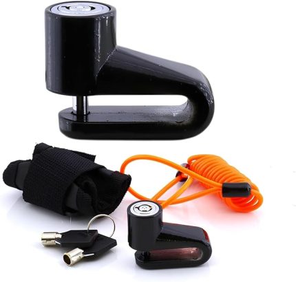 Kilidi Motosiklet Bisiklet Disk Kilit Hatırlatma Halatlı Taşıma Çantalı Hırsız Önleme Güvenlik