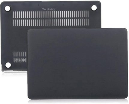MacBook Pro 13 inç Kılıf M1-M2 ile Uyumlu, Mat Sert Kılıf A1706 A1708 A1989 A2159 A2251 A2289 A2338, Çizilmeye ve Darbelere Dayanıklı Koruma Kapak Siyah