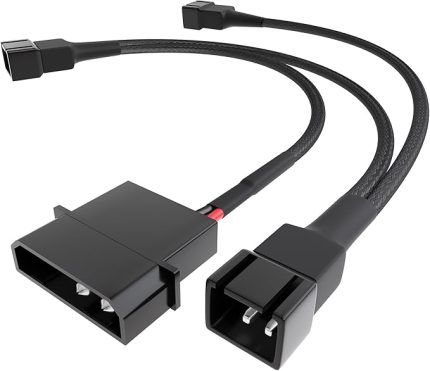 – 4 pin Molex fan dağıtım kablosu ((5,25 inç) 12 V – 3 x 3 pin fiş 2 kutuplu, 20-20-20cm)