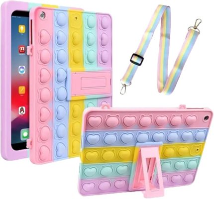 Pad X9 / X8 Pro 11.5 inç Kılıf Cute Dolls Standlı Eğlenceli 3D Karekterli Çocuk Kılıfı (Düz X8 Değildir) Mavi