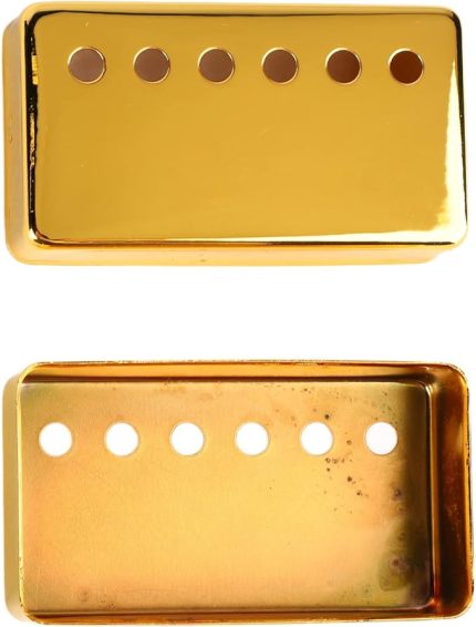 2 Adet Altın 6 Delik Gitar Manyetik Kapak Gitar Humbucker Manyetikler Cilalı Tek Çift Bobin Elektro Gitar Manyetik Kapak