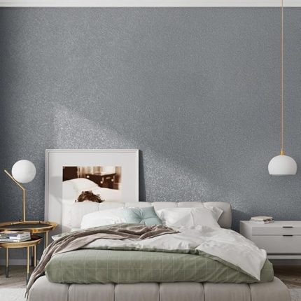 DUVARLAR 50x280cm(1,4m2) Gri Isı ve Ses Yalıtım Kendinden Yapışkanlı Duvar Kağıdı Dokulu Esnek Silinebilir