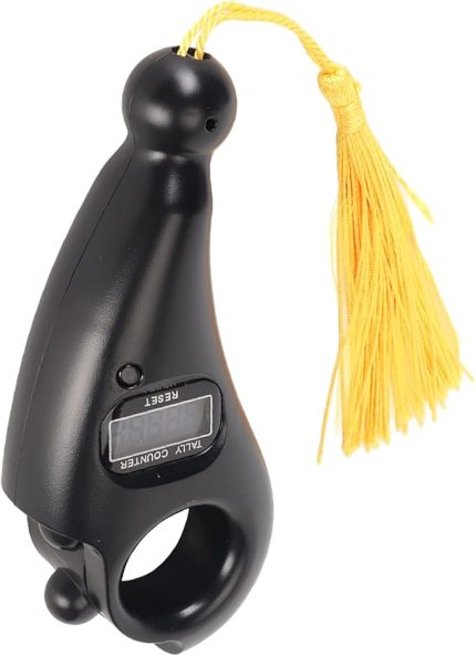 Dijital Tesbih Sayacı, Meditasyon Namaz Sayacı LCD Ekran (Siyah)