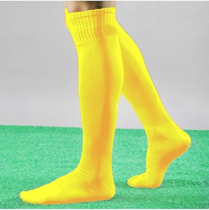 Yetişkin Futbol Maç Çorabı Futbol Tozluk 40-45 Futbol Halısaha Çorabı Konç Halısaha Diz üstü Sarı