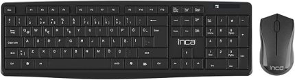 IWS-538T Wireless Slim Dizayn Soft Touch Q Klavye & Mouse Set,Yumuşak Yüzeyli Ergonomik Dizayn,Slim Tuş Tasarımı,Çalışma Mesafesi 10m,104 tuş, USB Alıcı