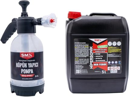 Temizleyici 5 KG ve 2 Litre Köpük Yapıcı Kimyasal Dayanımlı Basınçlı Pompa