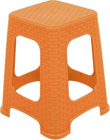 Sağlam Plastik Karizma Rattan Tabure (6 Adet) Tik