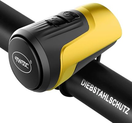 Bisiklet Zili, 125db Hırsızlığa Karşı Alarm Yüksek Sesli Yetişkinler için Elektrikli Bisiklet Kornası, 1 Ses Modu ile USB Şarj Edilebilir Pil MTB/BMX/Scooter/Yol Bisikleti için Su Geçirmez