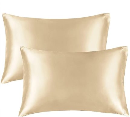 Yastık Kılıfı, Queen size, Kıvırcık Saçlar, İpeksi yapı (king (50x90), Gold)