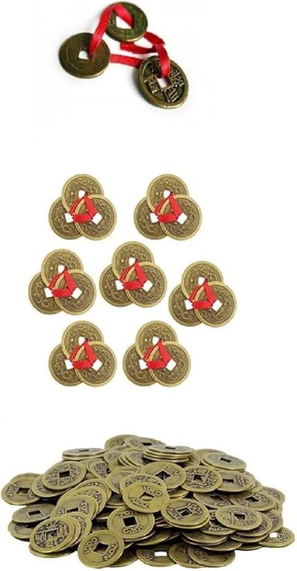 Şans Yolu Feng Shui Korunma Ve Destek Para Mıknatısı 3'Lü Çin Şans Parası