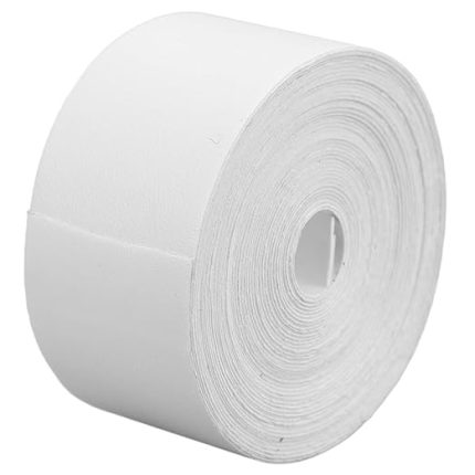 Raket Bandı, Tenis Raketi Kafa Bandı Tenis Raket Bandı 5m PU Tenis Raketi Kafa Koruyucu Bant Spor Ekipmanı Koruması Için Genişletilmiş Squash Raket Koruması (WHITE)