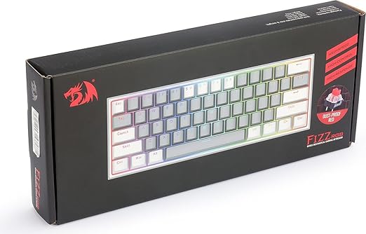 K617 Fizz RGB Red Switch Kablolu Gri/Beyaz Compact Gaming (Oyuncu) Klavye - Görsel 2