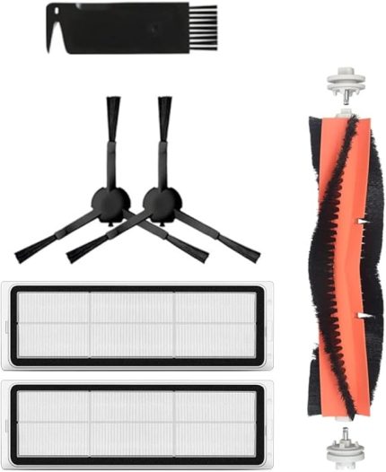 Vacuum Mop 2 Ultra Xiaomi Uyumlu Yedek Mopsuz Fırça Filtre-6 Parça, Robotyedek, Renk8