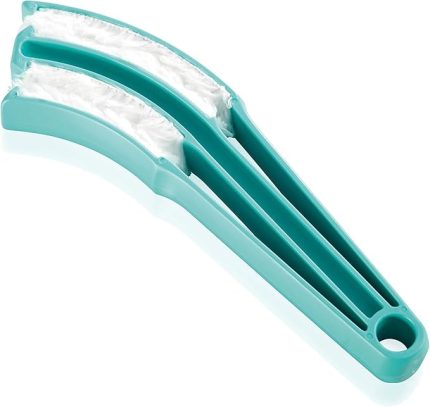 Jalousetta, mikrofiber kılıflı radyatör temizleyici, jaluzi temizliği için ideal, lameller ve panjurlar için temizleyici, radyatör fırçası,